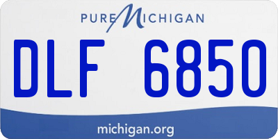 MI license plate DLF6850