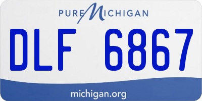 MI license plate DLF6867