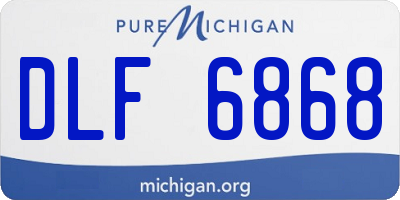 MI license plate DLF6868