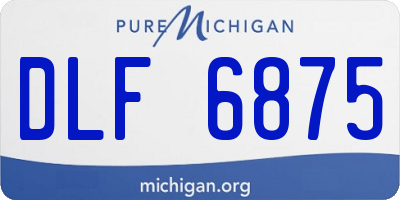MI license plate DLF6875