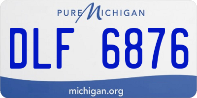 MI license plate DLF6876
