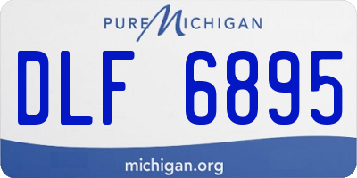 MI license plate DLF6895