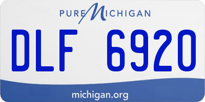 MI license plate DLF6920