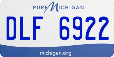 MI license plate DLF6922
