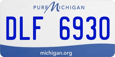 MI license plate DLF6930