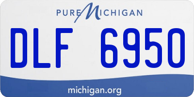 MI license plate DLF6950