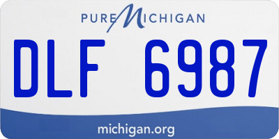 MI license plate DLF6987