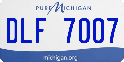 MI license plate DLF7007