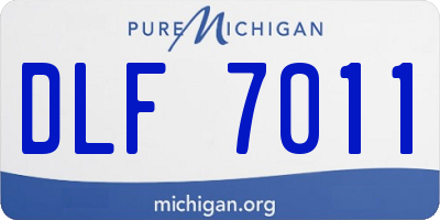 MI license plate DLF7011