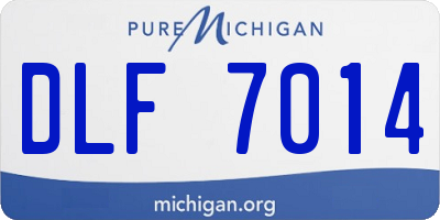 MI license plate DLF7014