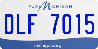 MI license plate DLF7015