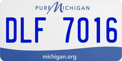 MI license plate DLF7016