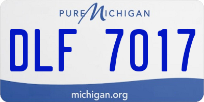 MI license plate DLF7017