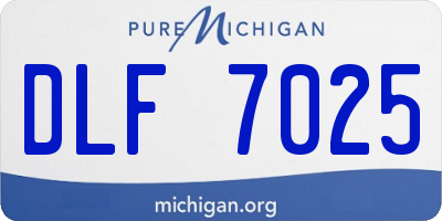 MI license plate DLF7025