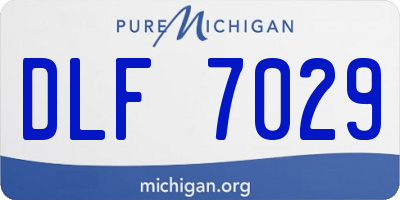 MI license plate DLF7029