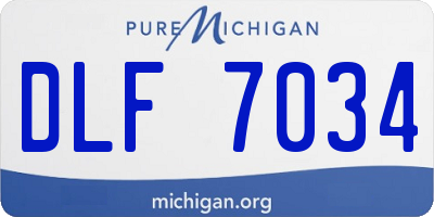MI license plate DLF7034
