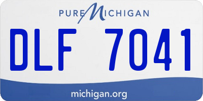 MI license plate DLF7041
