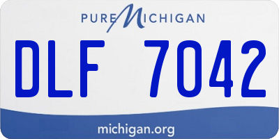 MI license plate DLF7042