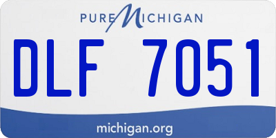 MI license plate DLF7051