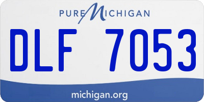 MI license plate DLF7053