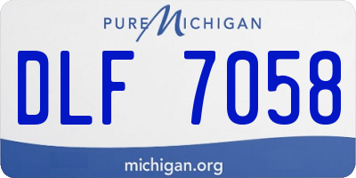 MI license plate DLF7058