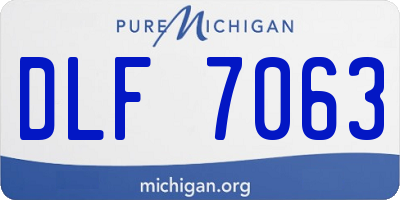 MI license plate DLF7063