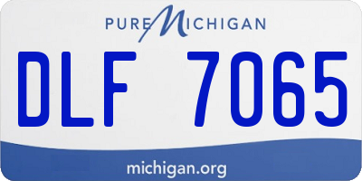 MI license plate DLF7065