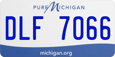 MI license plate DLF7066
