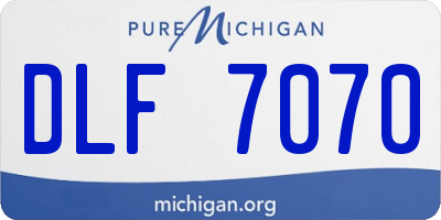 MI license plate DLF7070