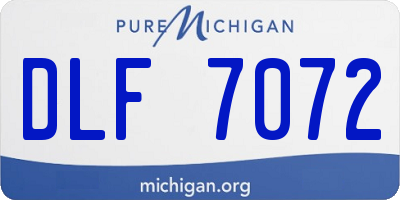 MI license plate DLF7072