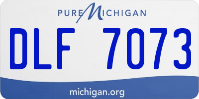 MI license plate DLF7073