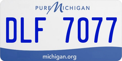 MI license plate DLF7077