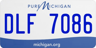 MI license plate DLF7086