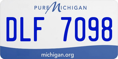 MI license plate DLF7098