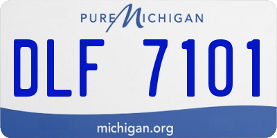 MI license plate DLF7101