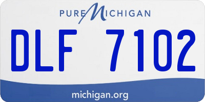 MI license plate DLF7102