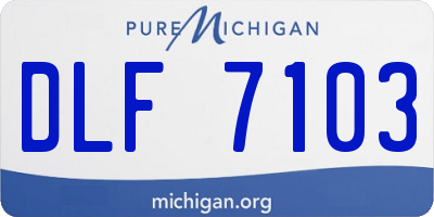 MI license plate DLF7103