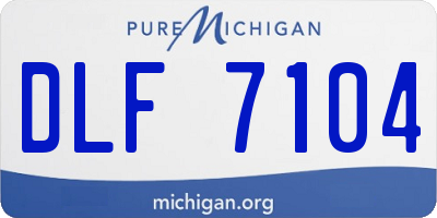 MI license plate DLF7104