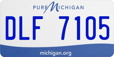 MI license plate DLF7105