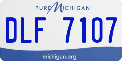 MI license plate DLF7107