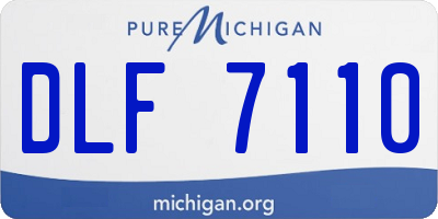 MI license plate DLF7110
