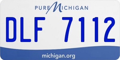 MI license plate DLF7112