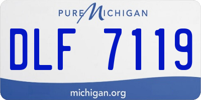 MI license plate DLF7119