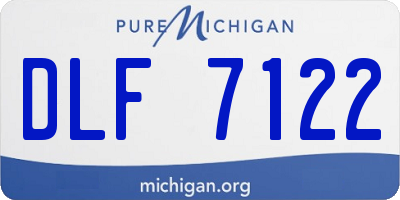 MI license plate DLF7122