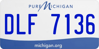 MI license plate DLF7136