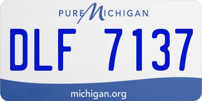 MI license plate DLF7137
