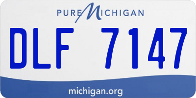 MI license plate DLF7147