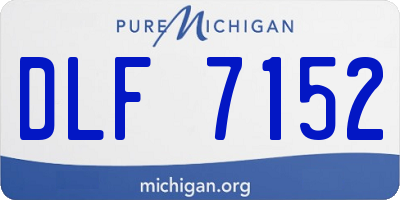 MI license plate DLF7152