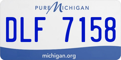 MI license plate DLF7158