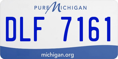 MI license plate DLF7161